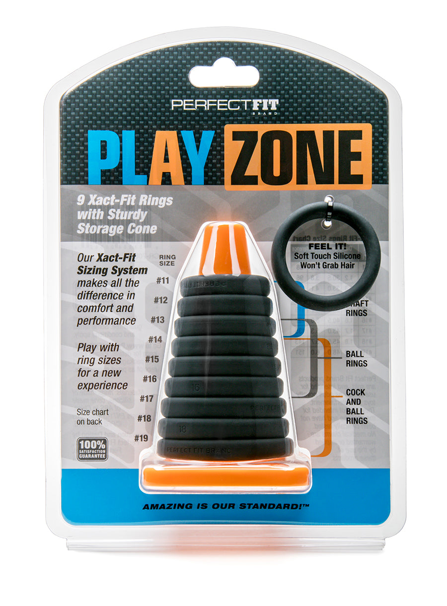 Play Zone Kit Black 9 Rings and Storage Cone