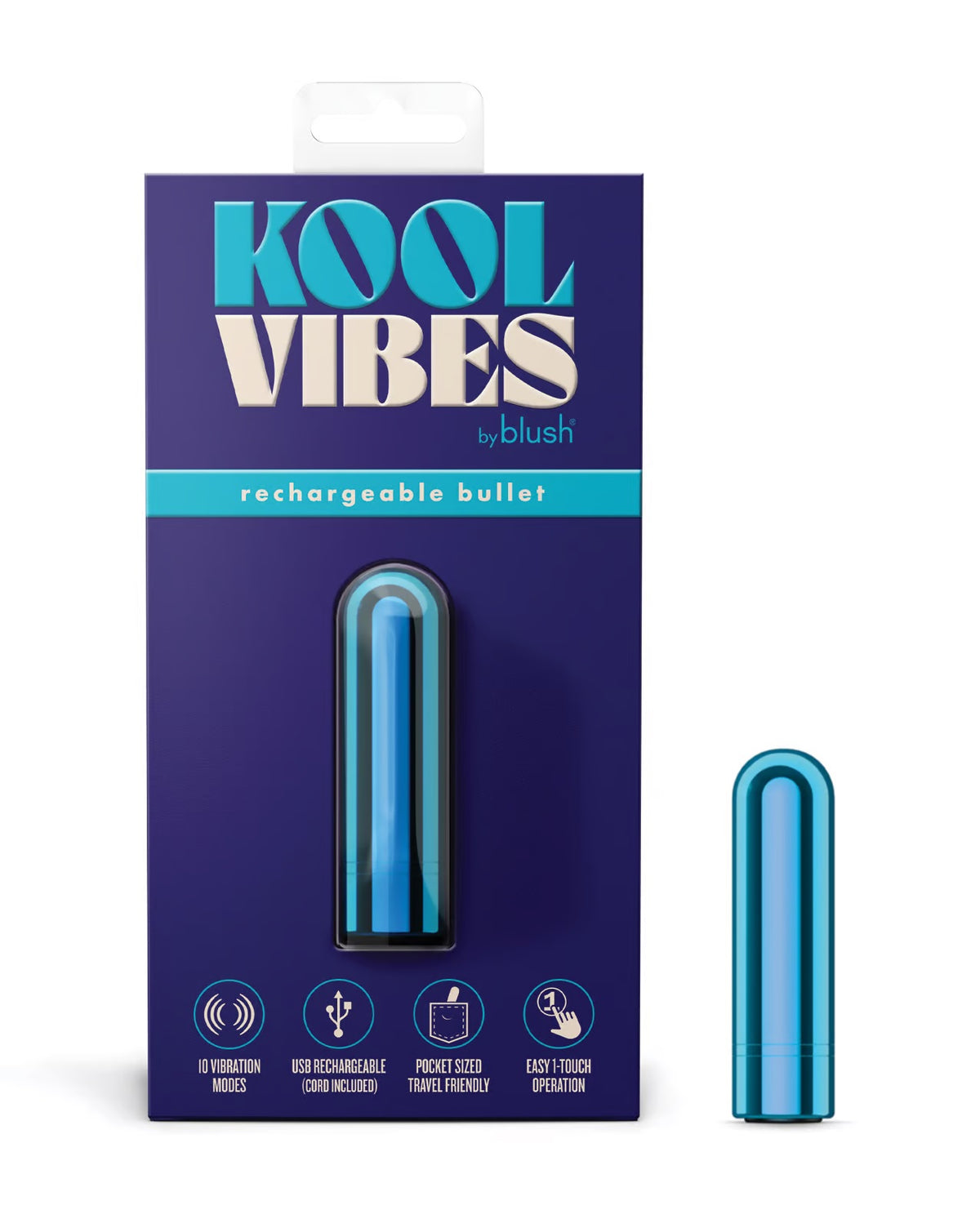 Kool Vibes Rechargeable Mini Bullet Blueberry