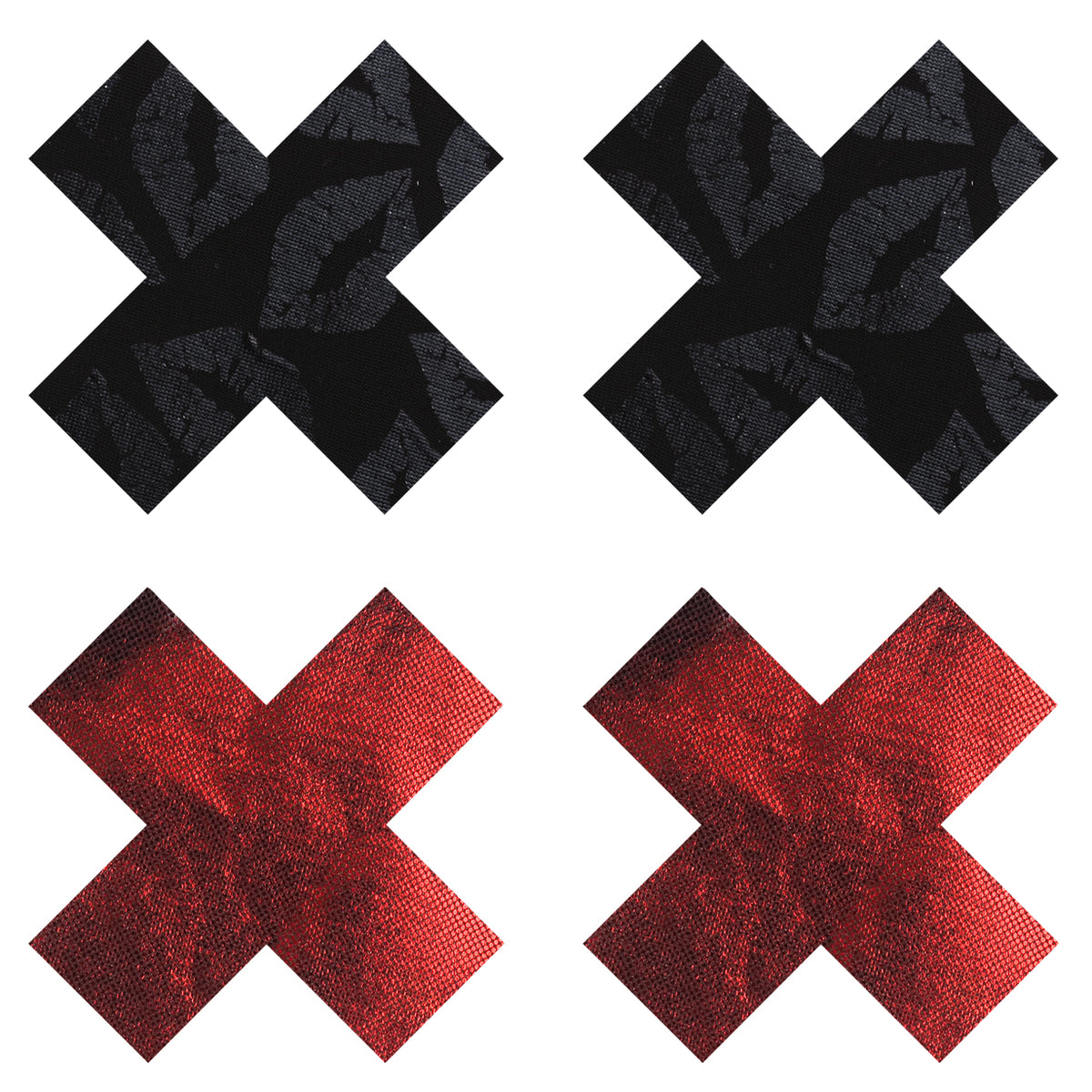 Stolen Kisses X Pasties Red, Black 2 Pack