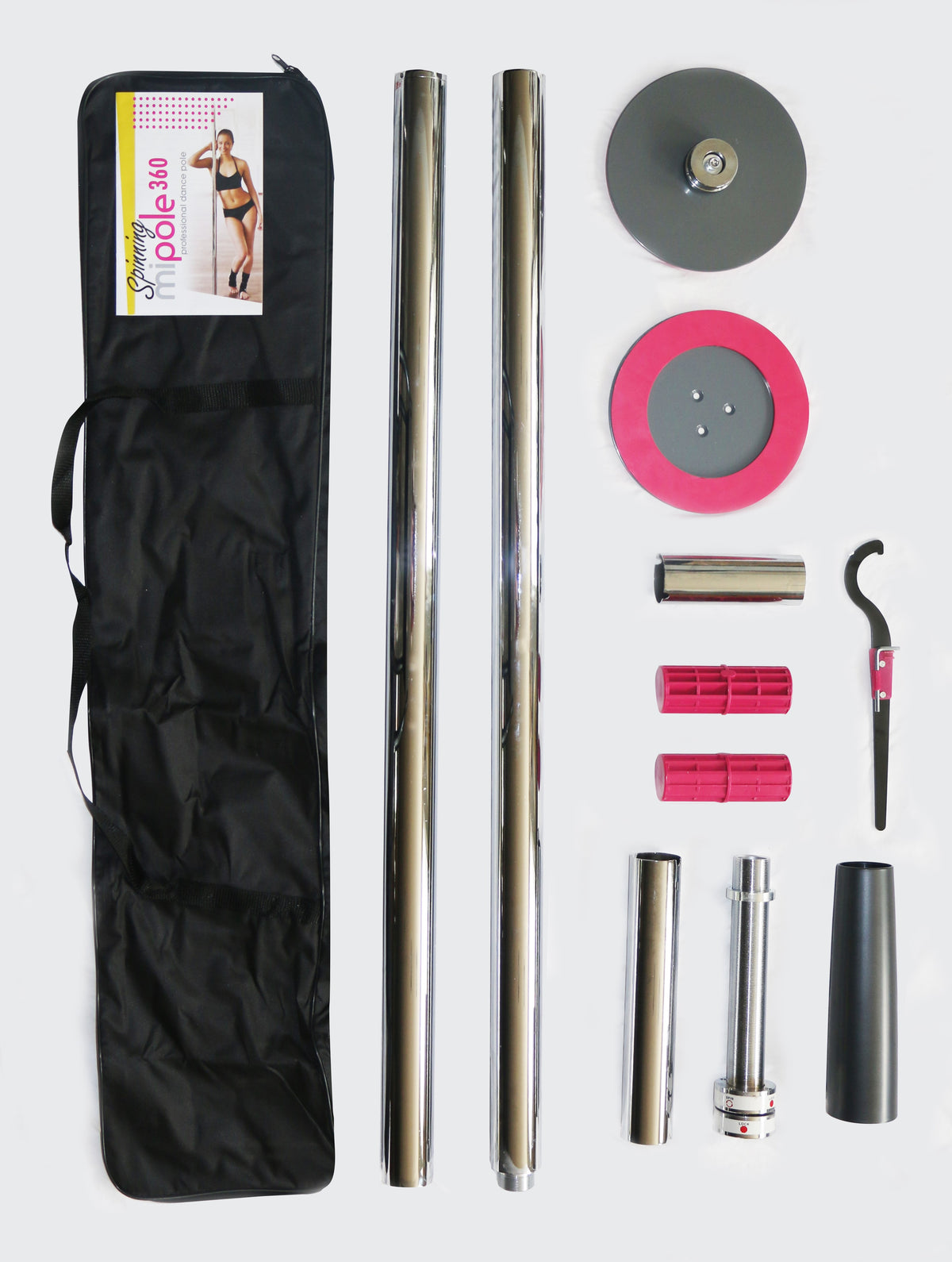 Mi-pole Professional Spinning Dance Pole 9ft/pads