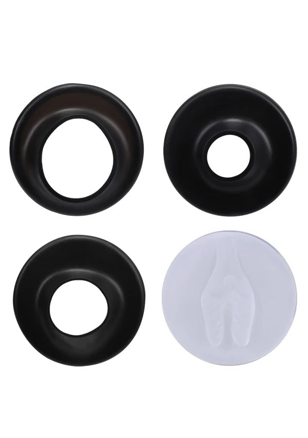 Rock Solid Penis Pumping Kit With 4 Attachments Black/clear