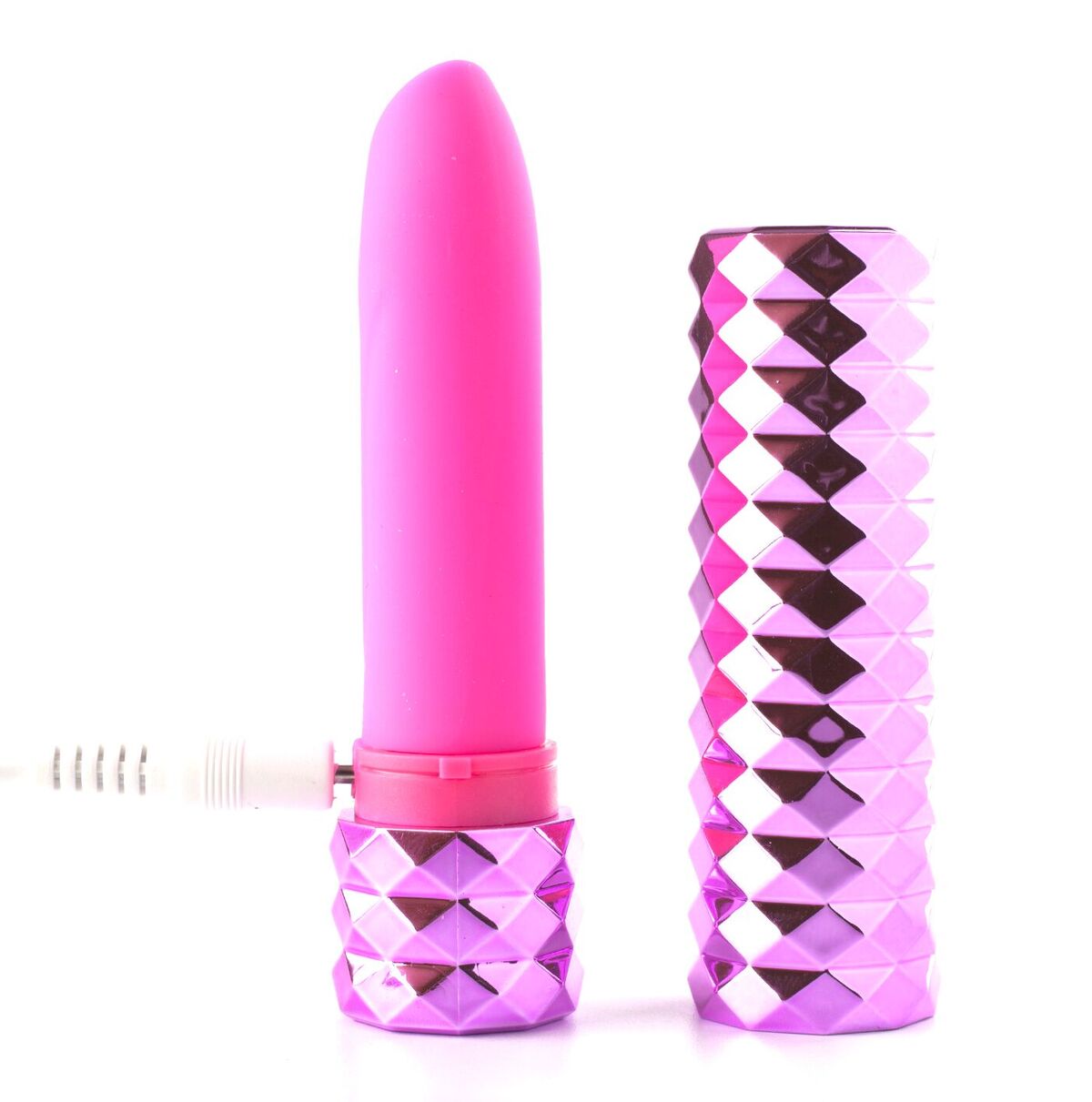 Roxie Crystal Gem Lipstick Vibrator Pink