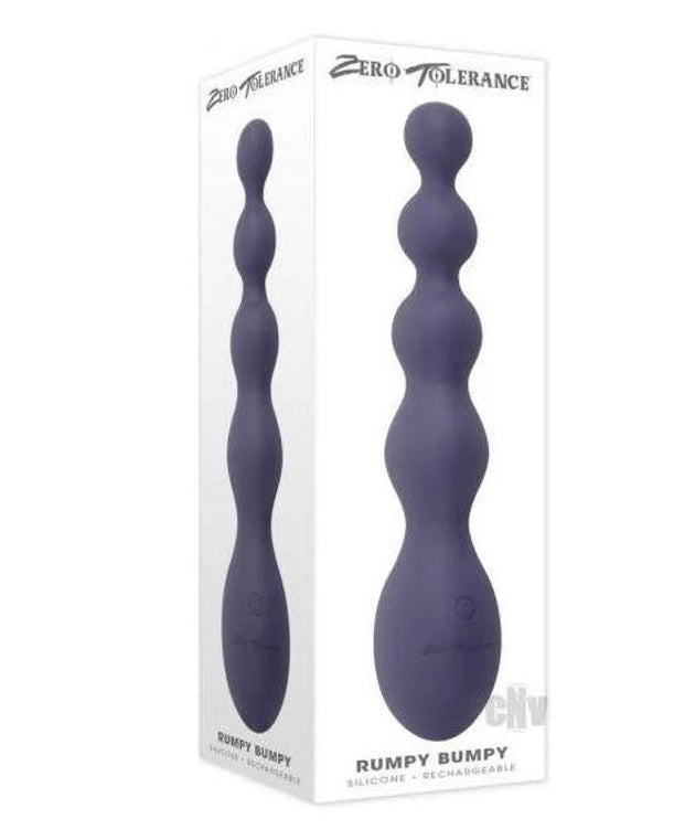 Zero Tolerance Rumpy Bumpy Rechargeable Vibrating Anal Vibrator Silicone Purple