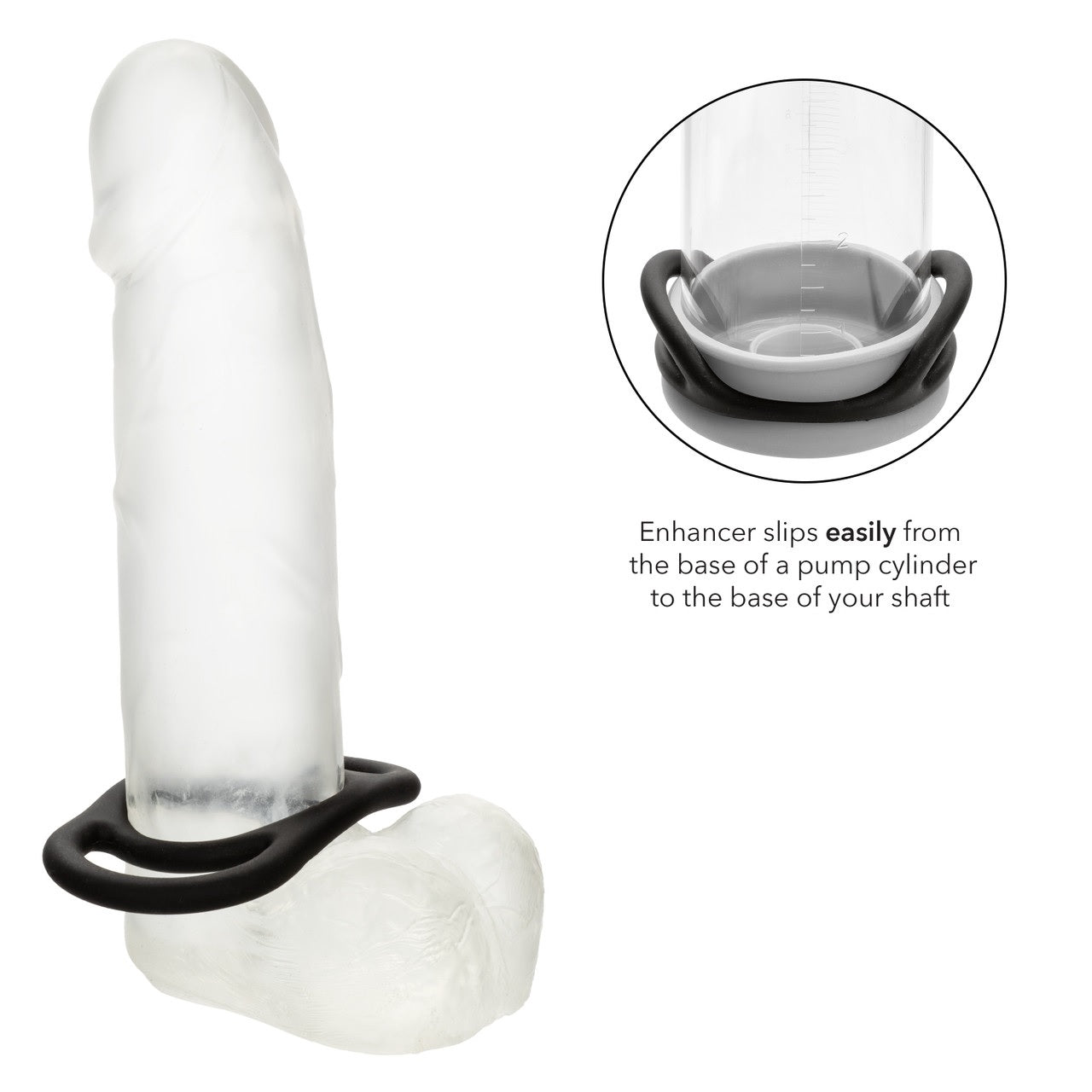 Alpha Liquid Silicone Commander Cock Ring - Black