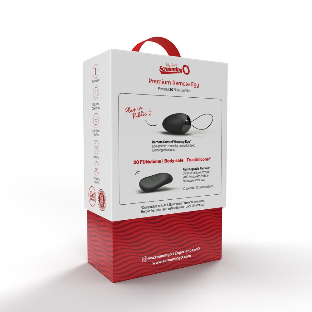 Screaming O Premium Remote Egg Black