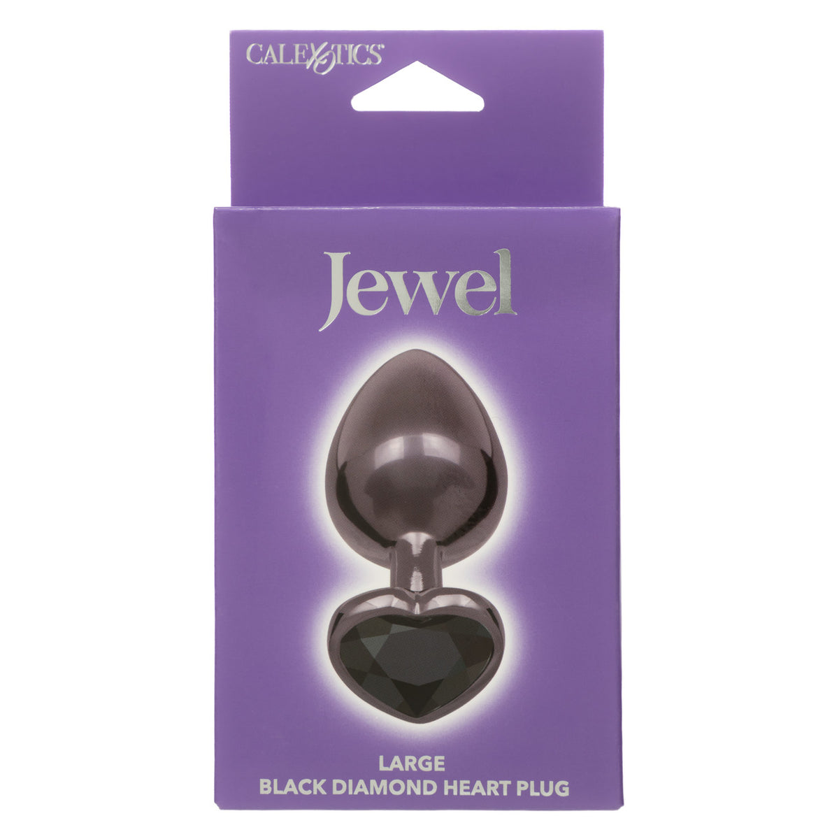 Jewel Large Black Diamond Heart Plug