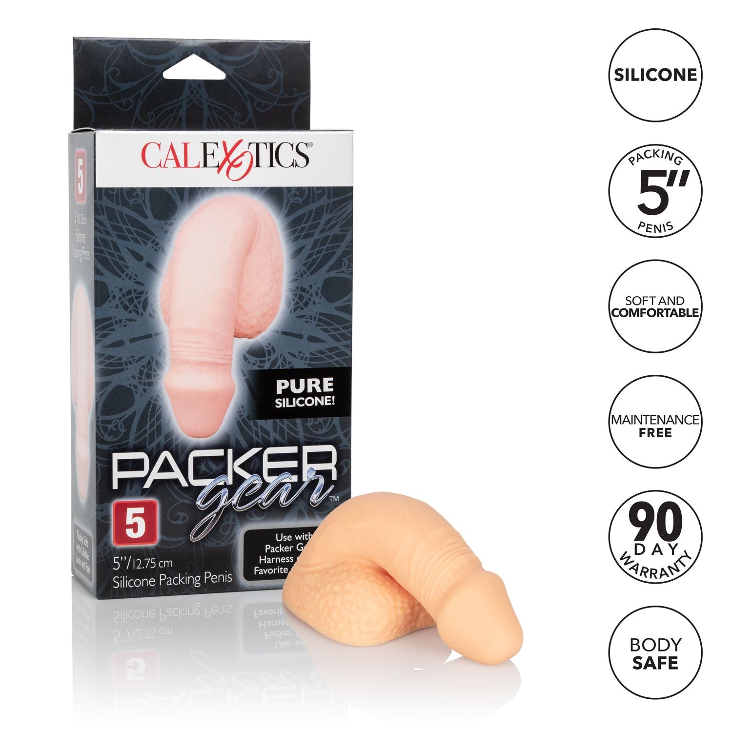 Packer Gear 5IN Silicone Penis Ivory