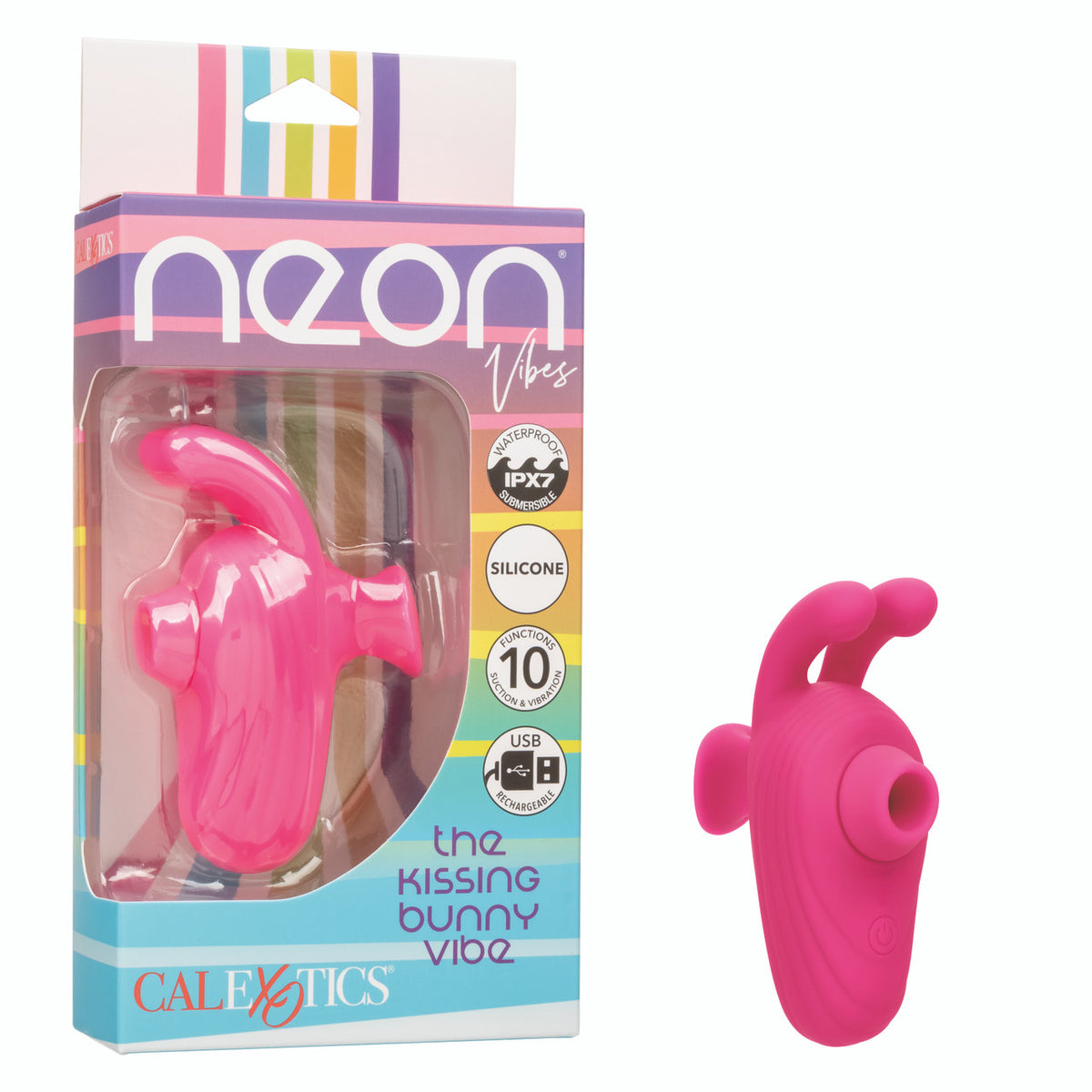 Neon Vibes the Kissing Bunny