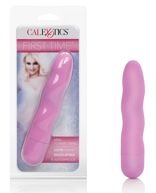 First Time Mini Power Swirl Vibrator Waterproof 4.5 Inch - Pink