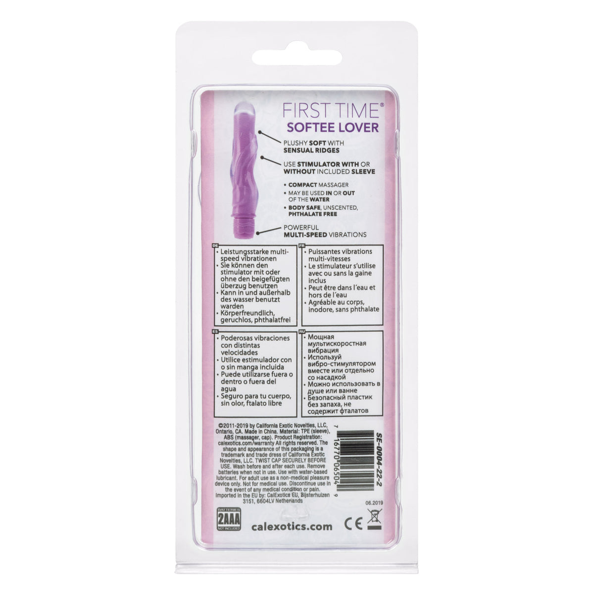First Time Softee Lover Vibe Waterproof 5 Inch - Purple