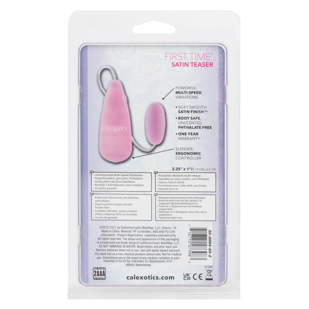 First Time Satin Teaser Remote Control Bullet Pink