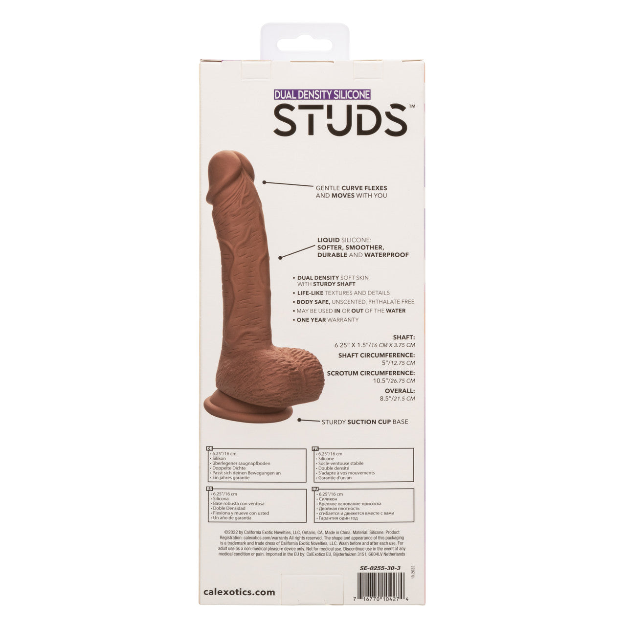 Silicone Studs Dual Dense 6.25 Chocolat