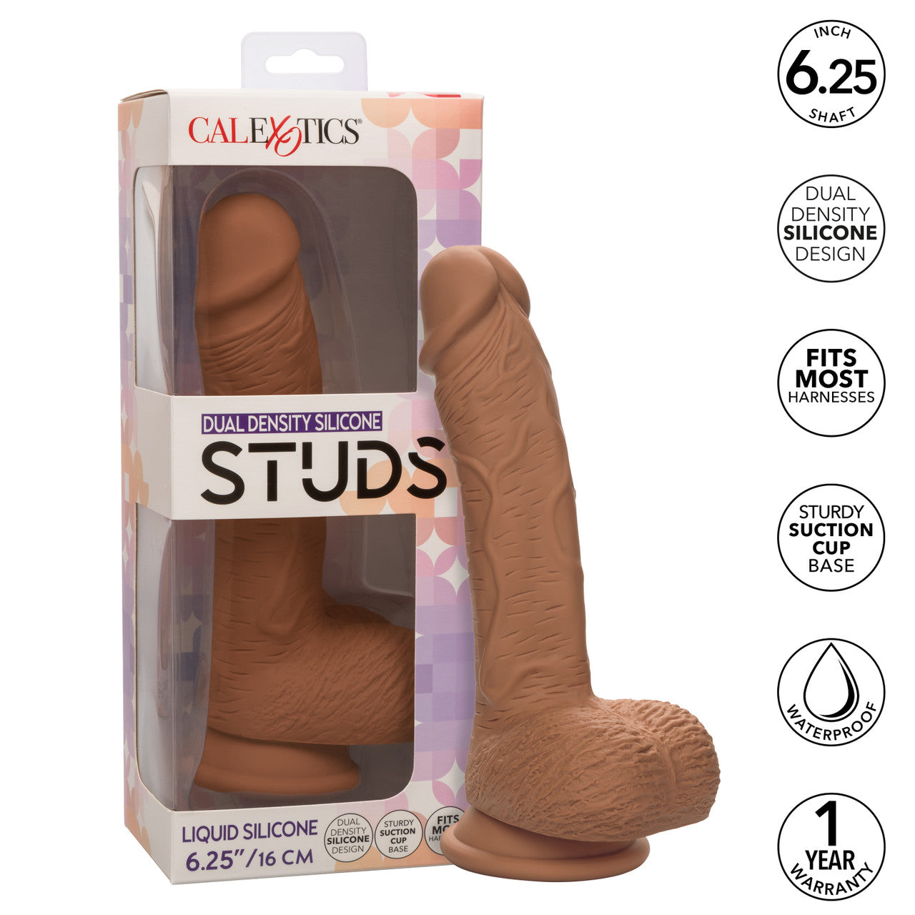 Silicone Studs Dual Dense 6.25 Chocolat