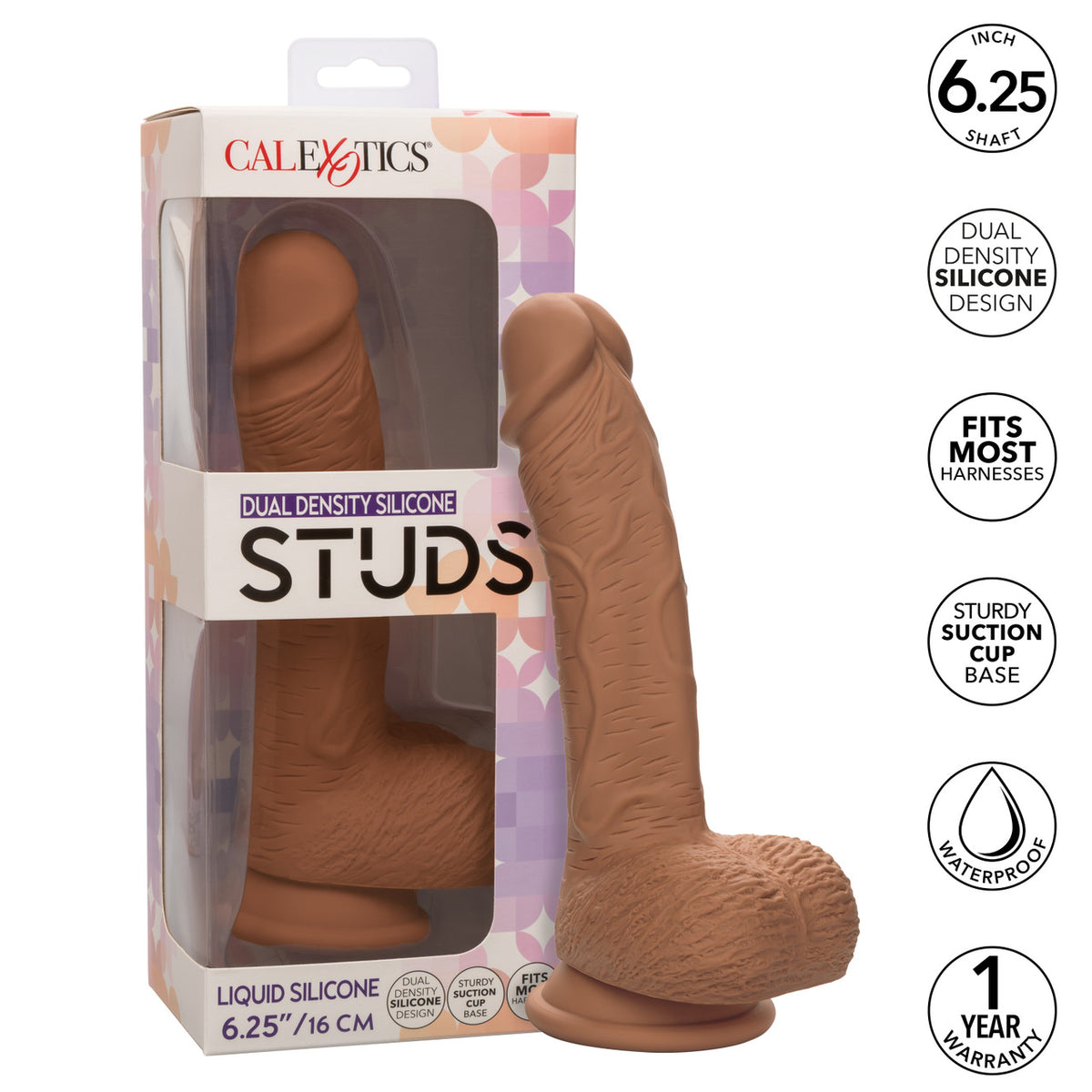 Silicone Studs Dual Dense 6.25 Chocolat