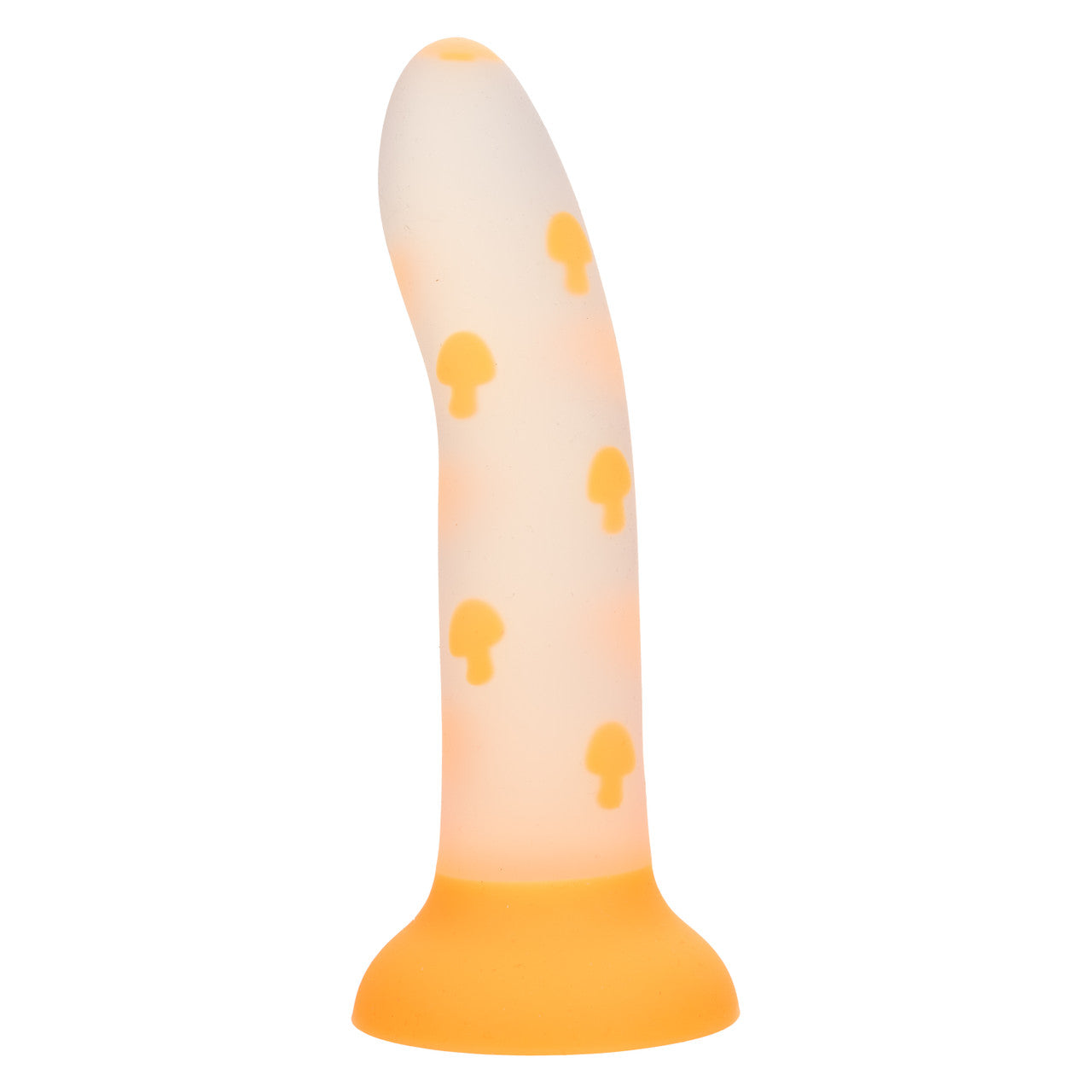 Glow Stick Mushroom Suction Cup Glow-in-the-dark Dildo - Yellow