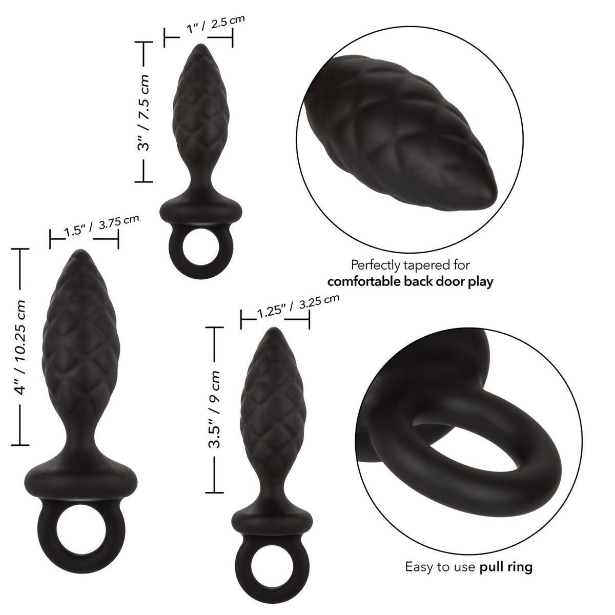 Silicone Anal Probe Kit Black