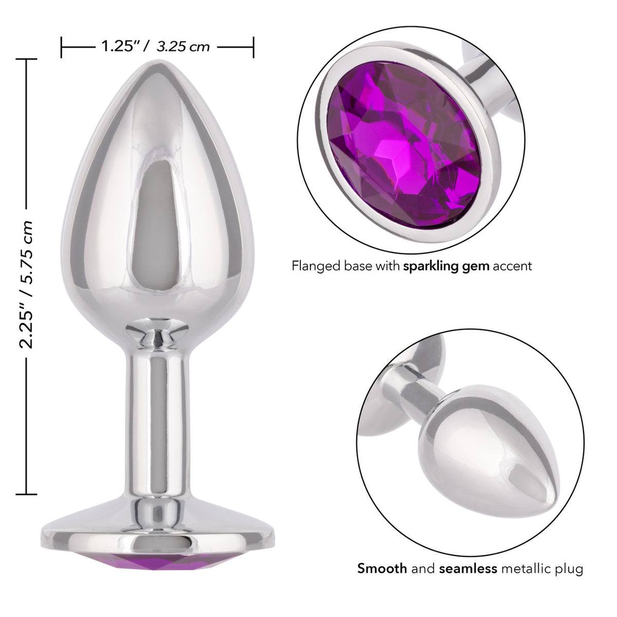 Jewel Small Amethyst Plug Purple