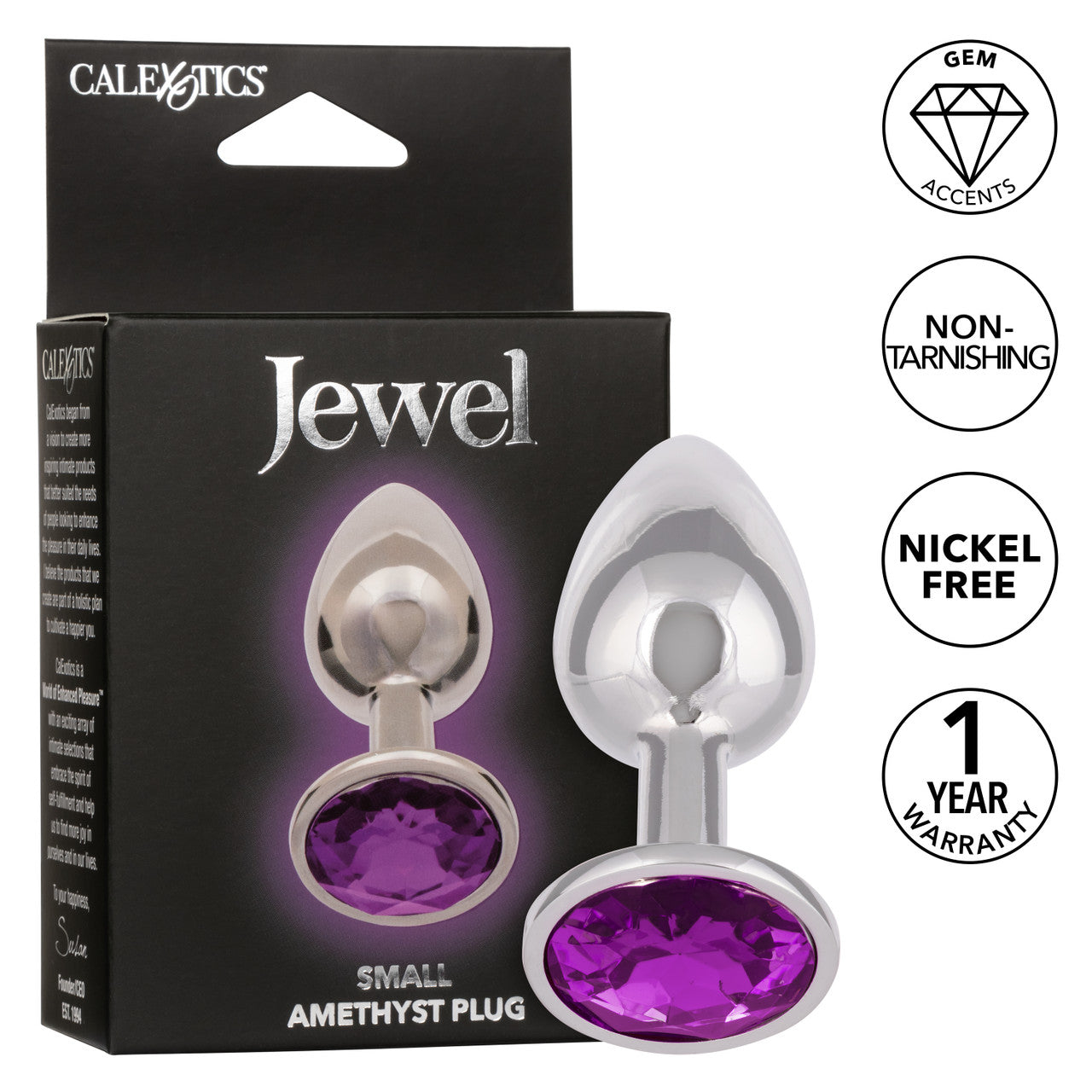 Jewel Small Amethyst Plug Purple