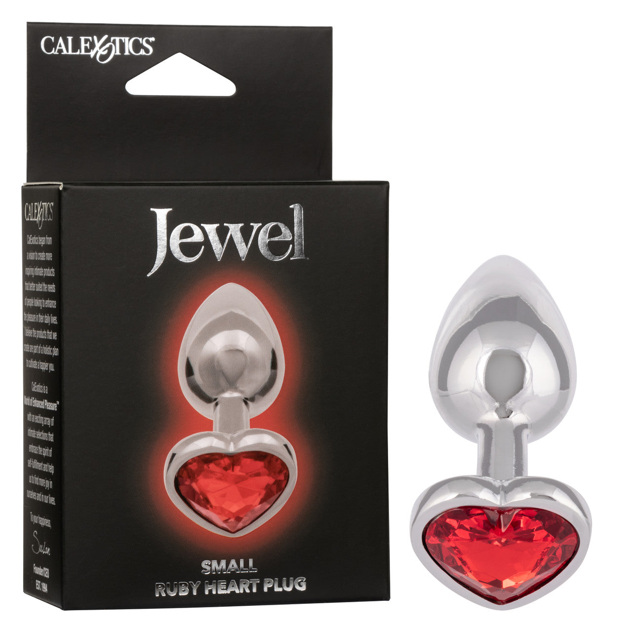 Jewel Small Ruby Heart Plug Red