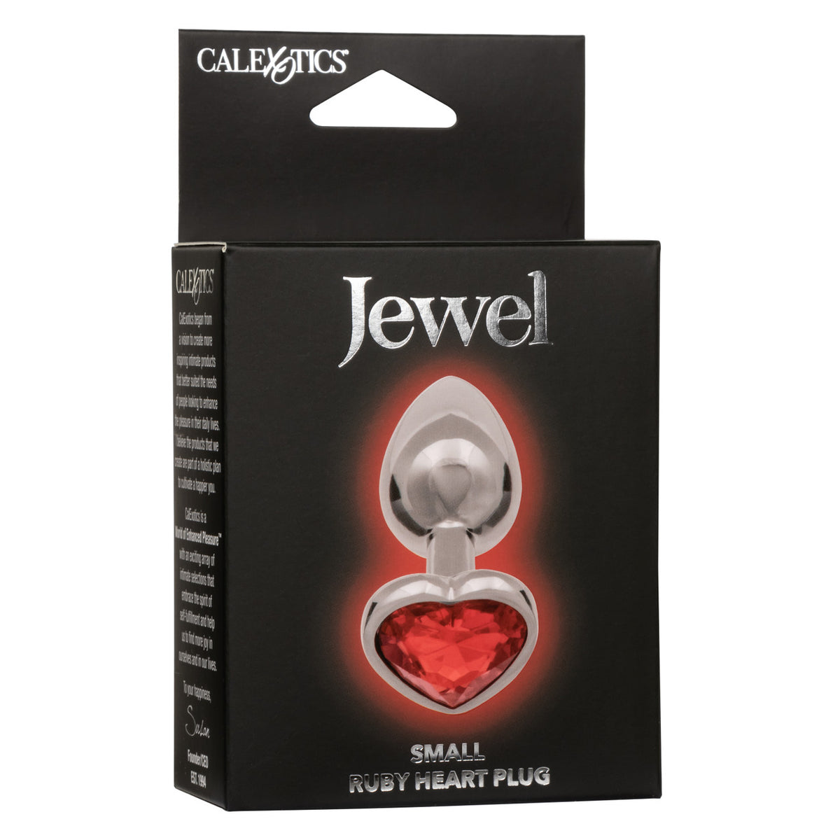 Jewel Small Ruby Heart Plug Red