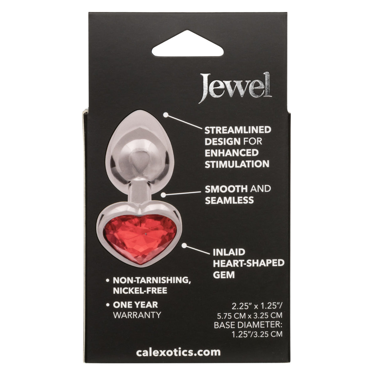 Jewel Small Ruby Heart Plug Red