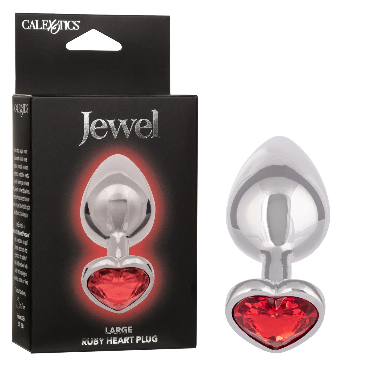 Jewel Large Ruby Heart Plug Red