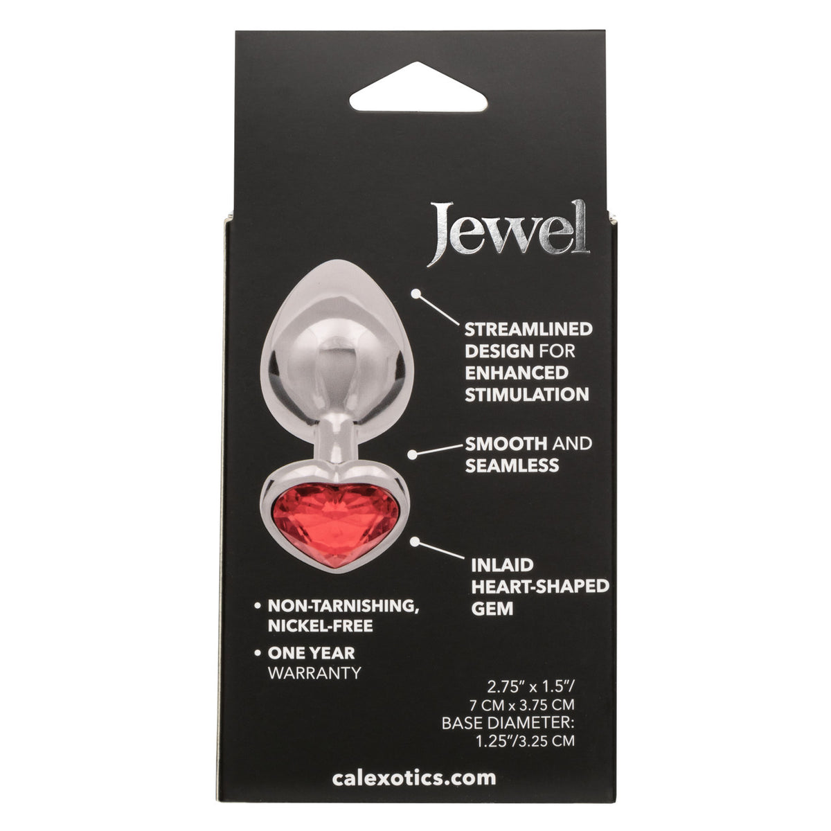 Jewel Large Ruby Heart Plug Red