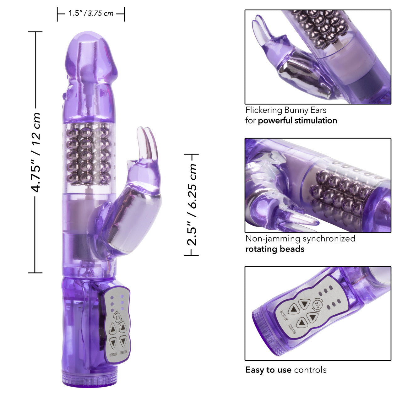 Jack Rabbit w/Floating Beads Waterproof - Purple