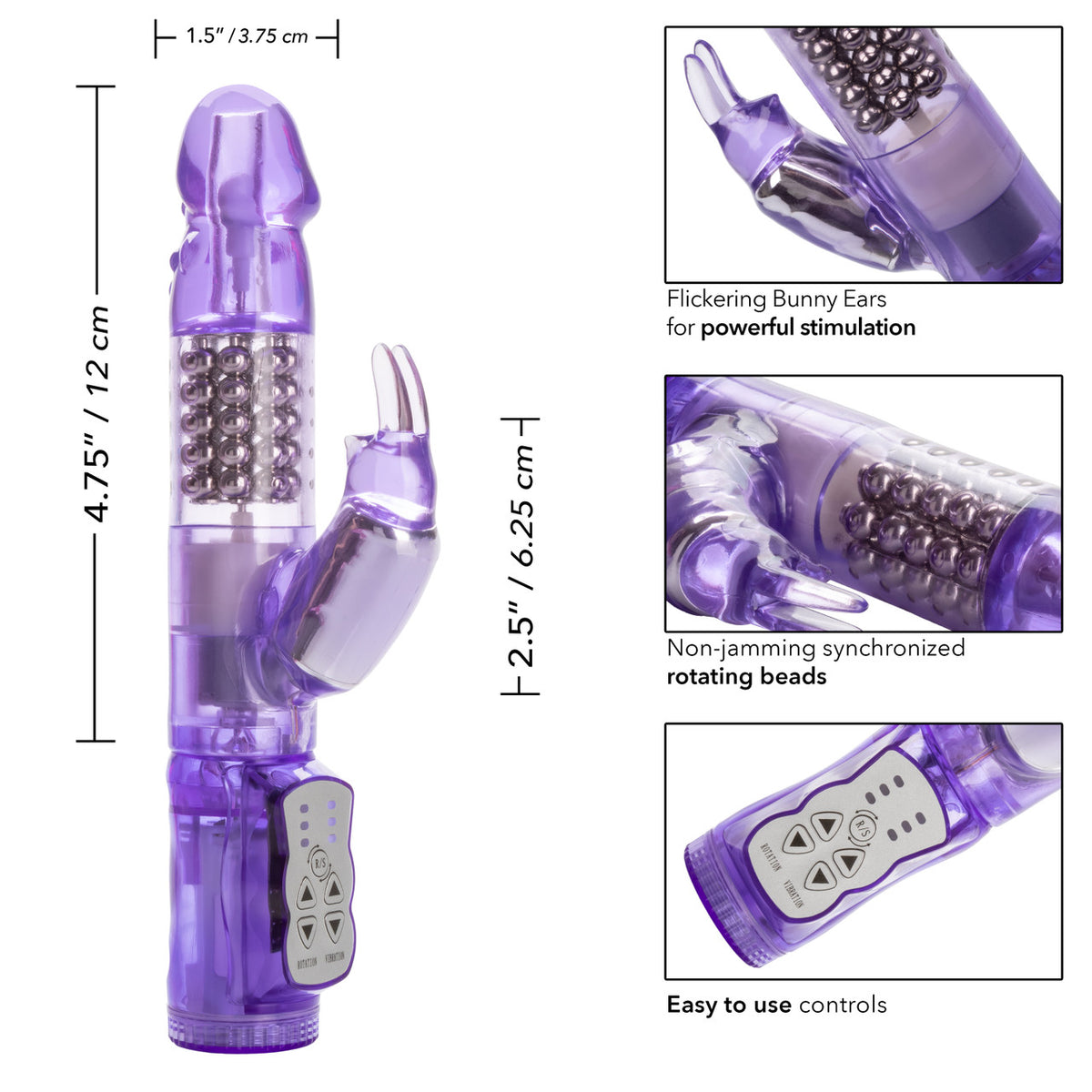 Jack Rabbit w/Floating Beads Waterproof - Purple