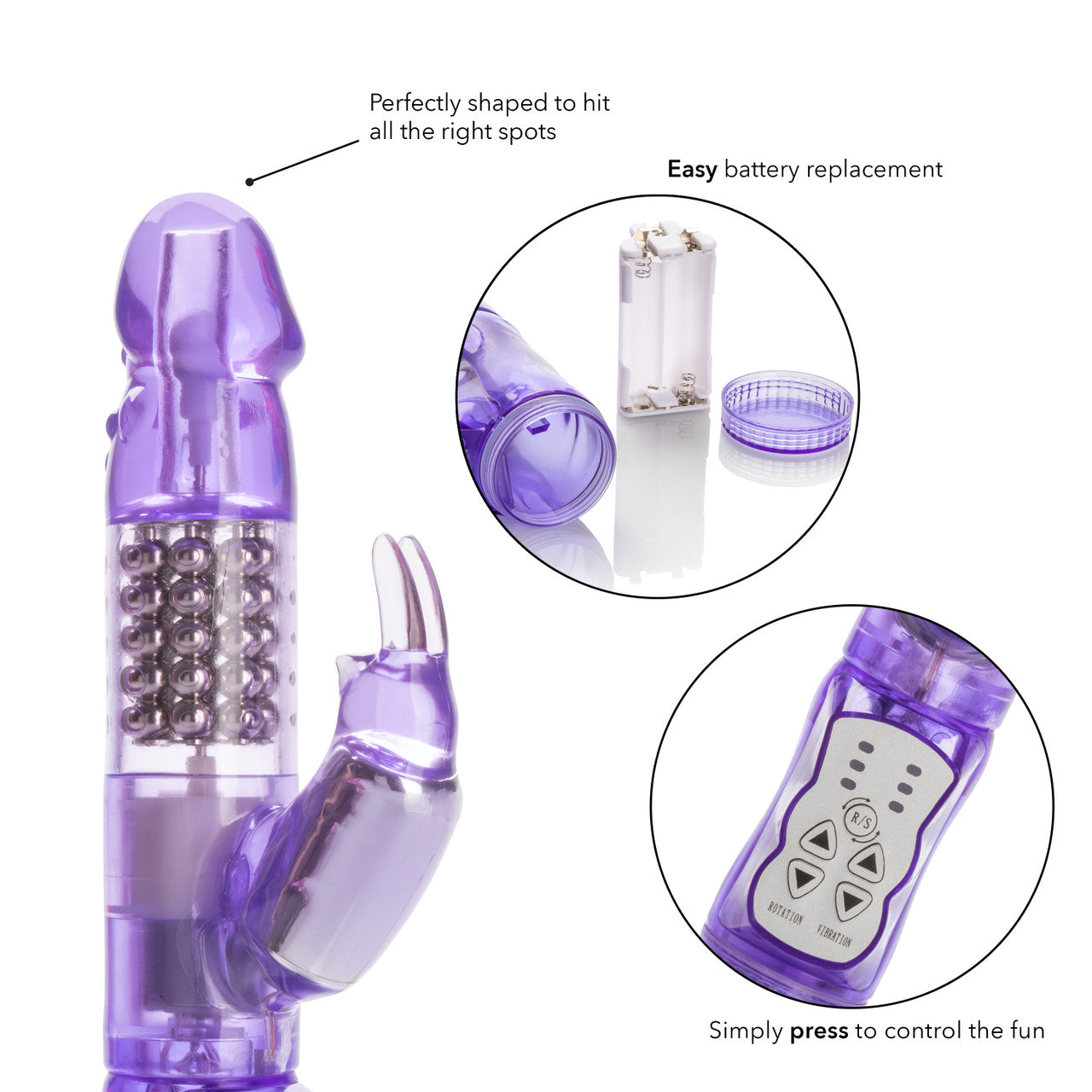 Jack Rabbit w/Floating Beads Waterproof - Purple