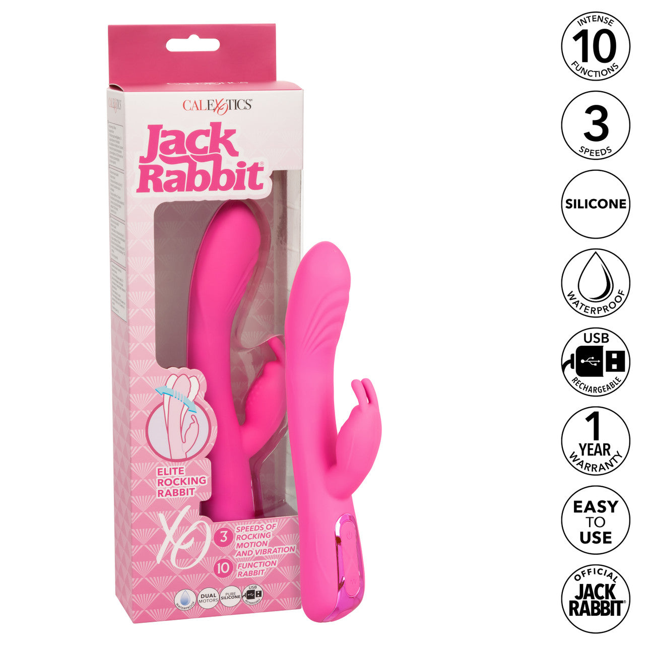 Jack Rabbit Elite Rocking Rabbit Pink