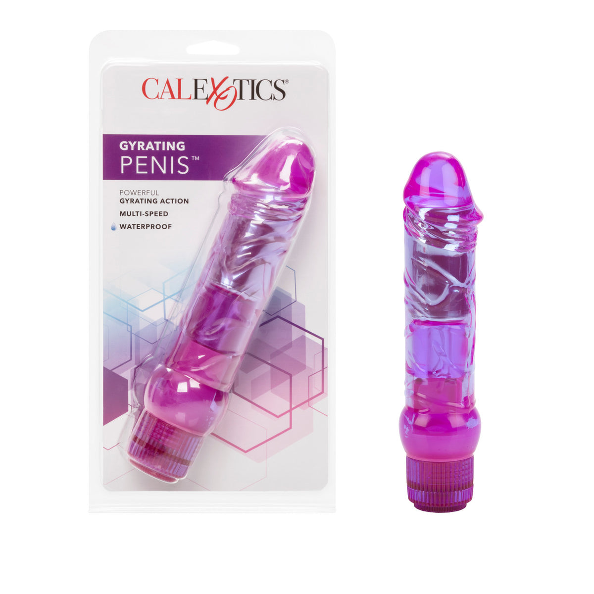 Waterproof Crystalessence Gyrating Penis Waterproof 6.5 Inch Pink