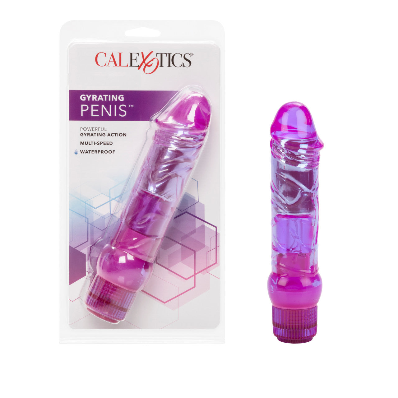 Waterproof Crystalessence Gyrating Penis Waterproof 6.5 Inch Pink