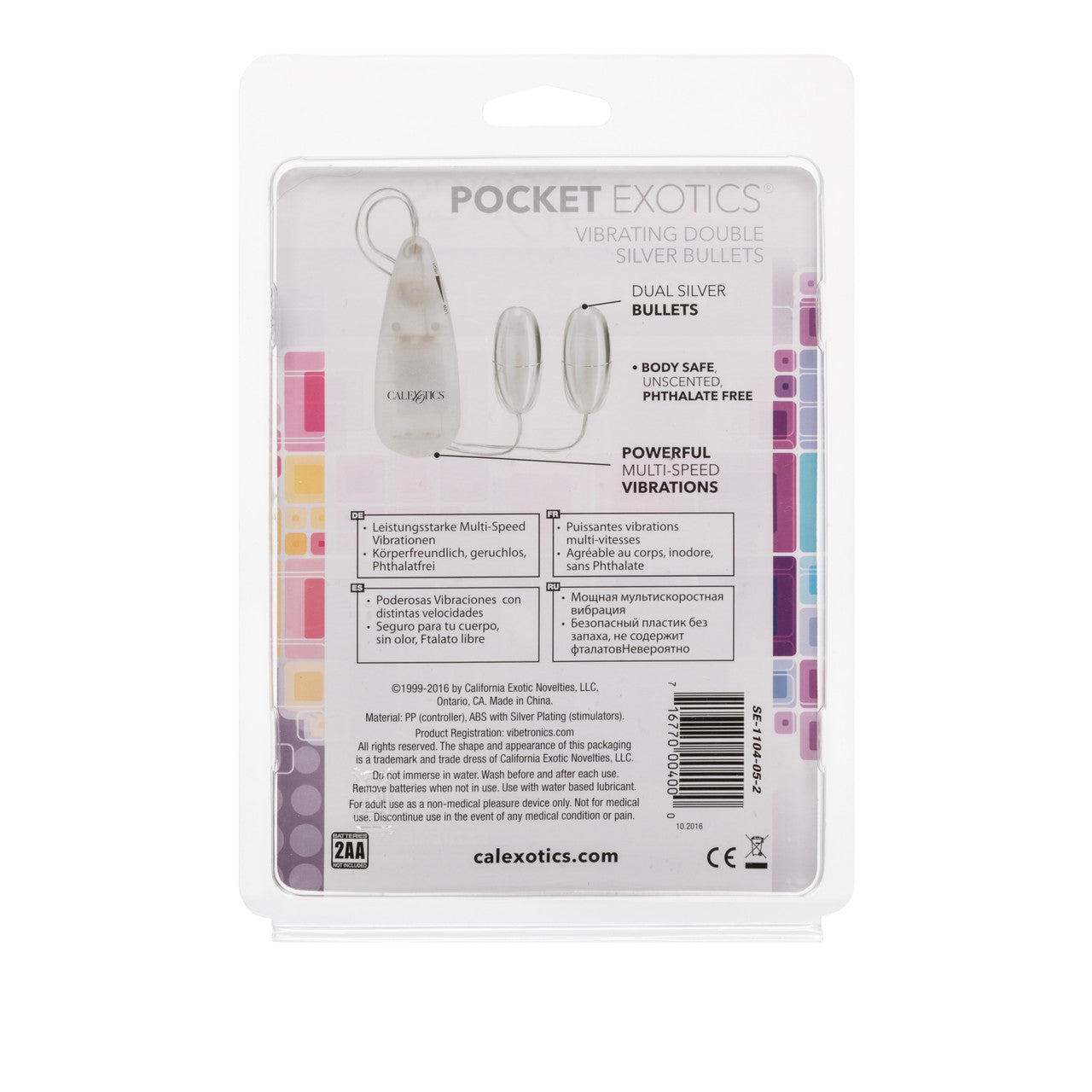 Pocket Exotics Vibrating Double Silver Bullets