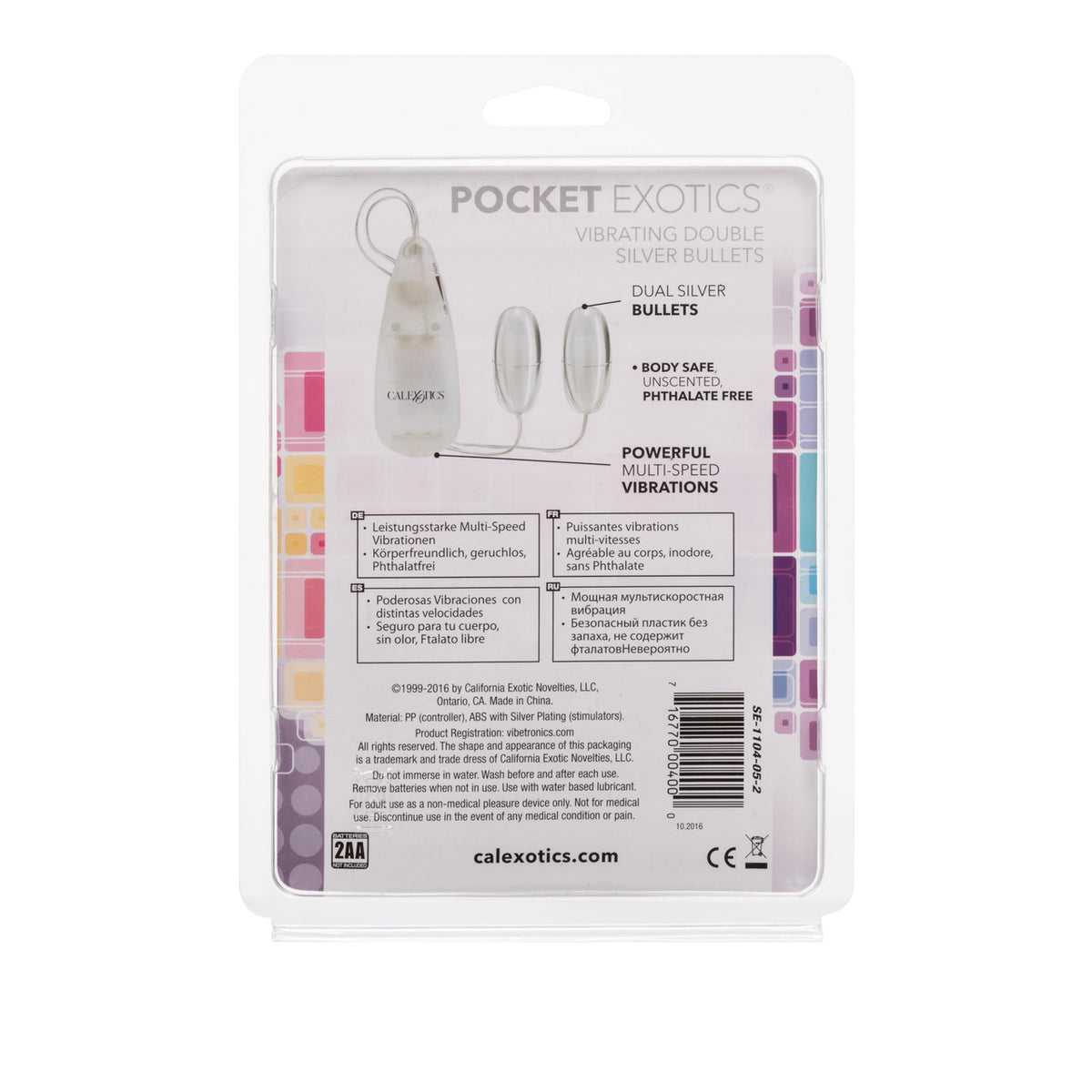 Pocket Exotics Vibrating Double Silver Bullets