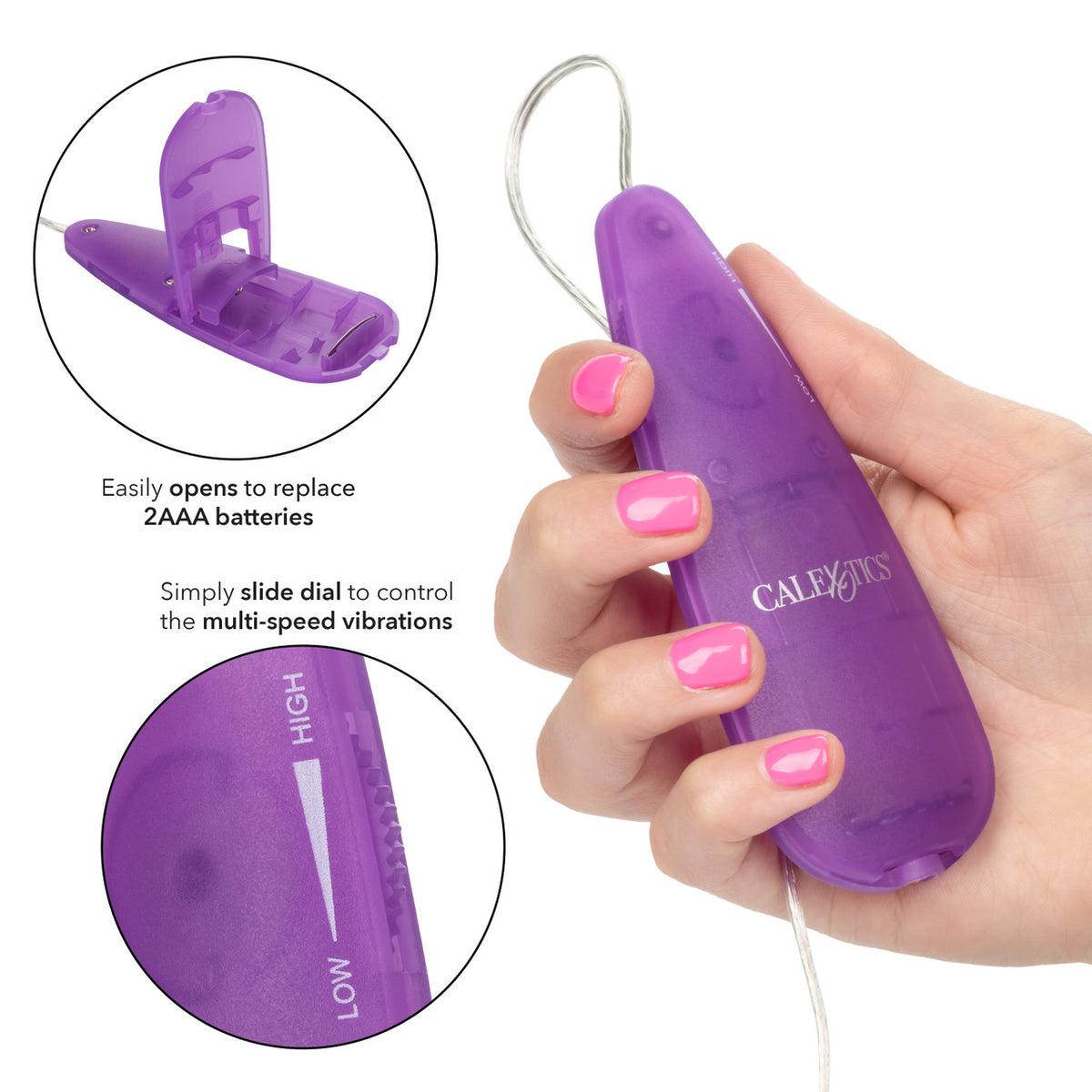 Slim Teardrop Bullet Purple Bulk