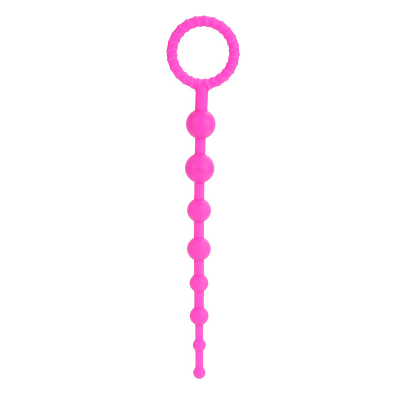 Booty Call X-10 Silicone Anal Beads Pink 8 Inch
