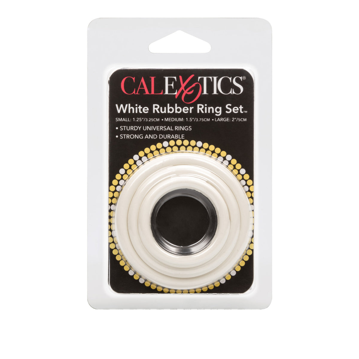 Rubber Cock Ring White 3 Piece