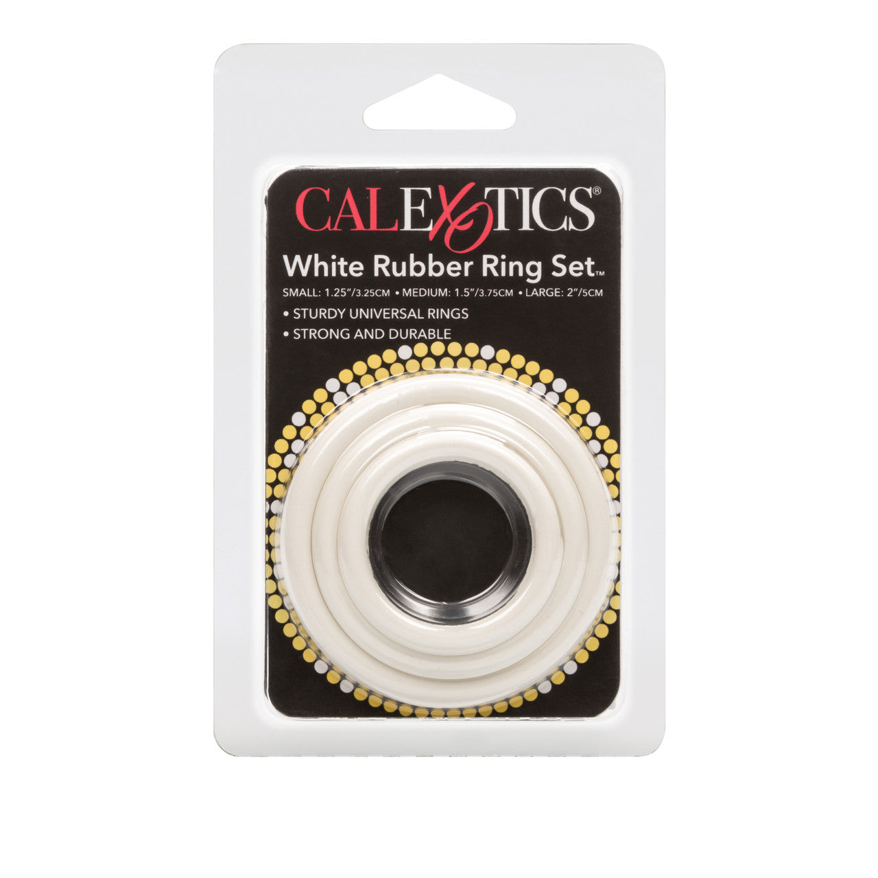Rubber Cock Ring White 3 Piece