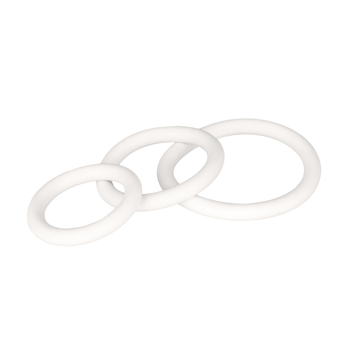Rubber Cock Ring White 3 Piece