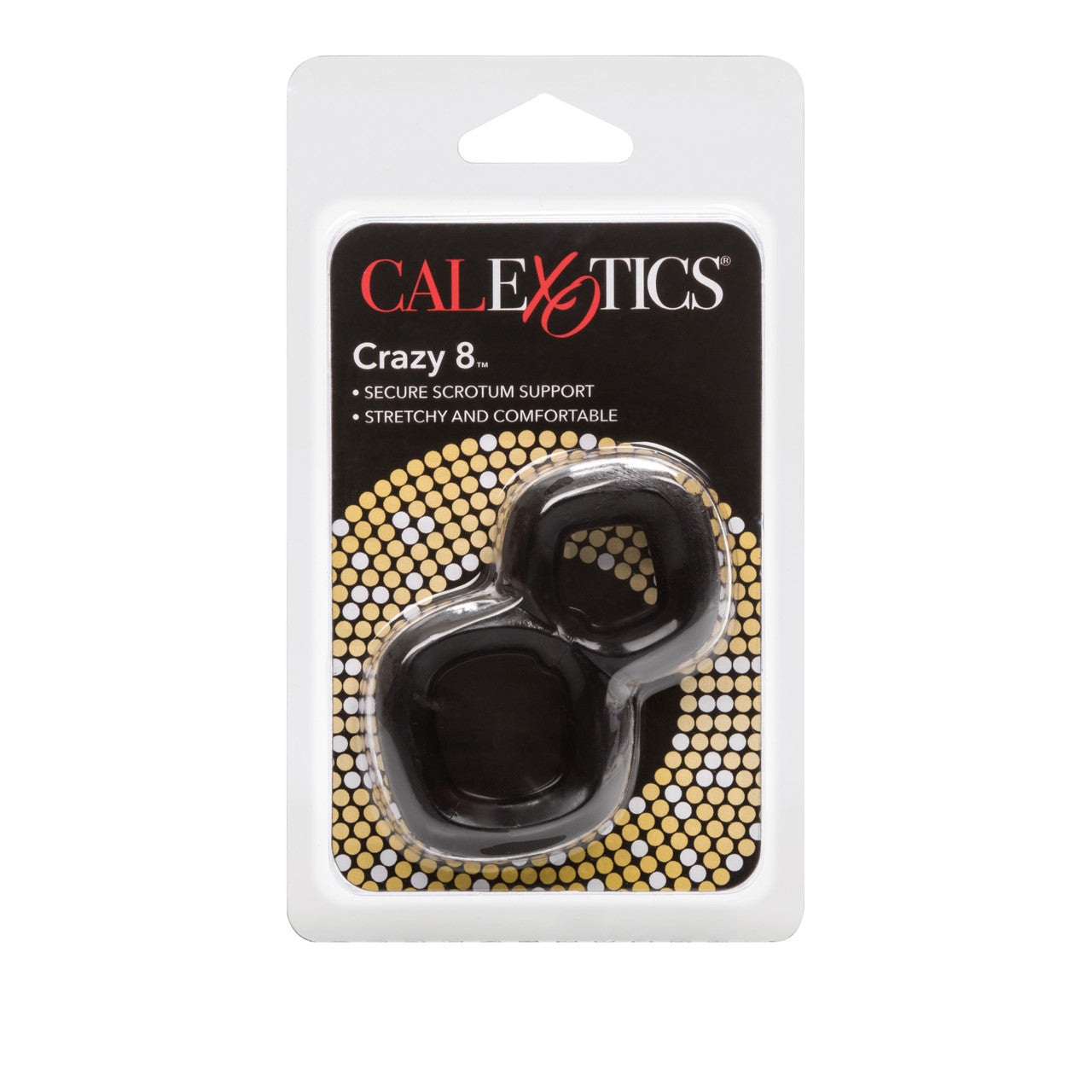 Crazy 8 Enhancer Double Cock Ring Black