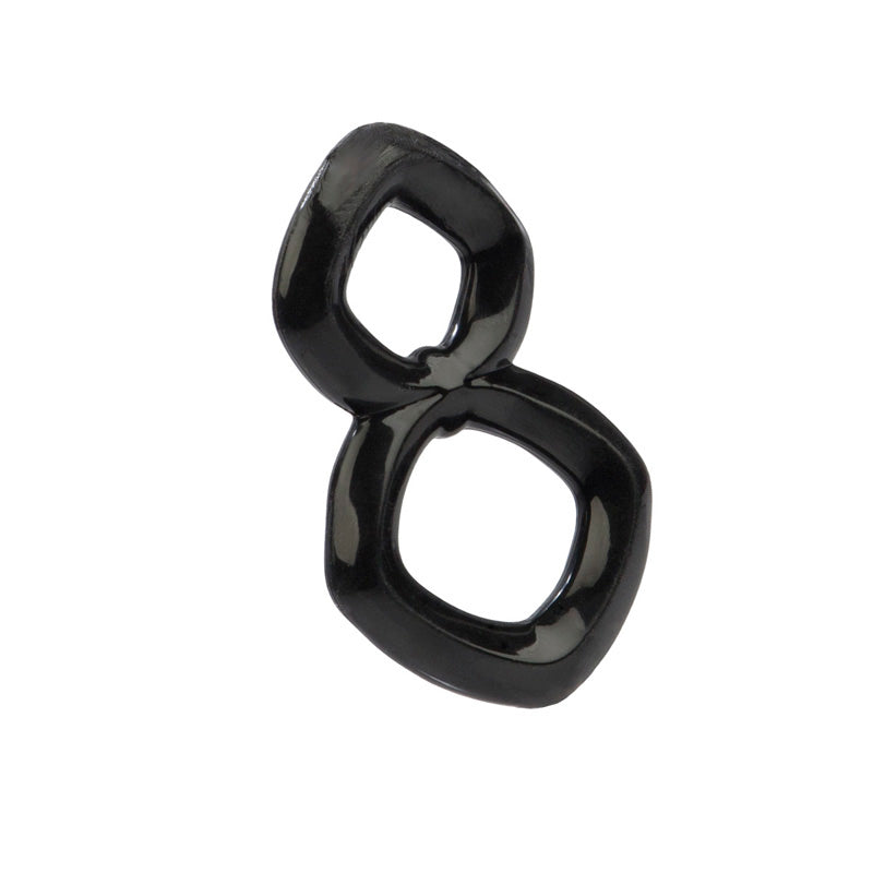 Crazy 8 Enhancer Double Cock Ring Black