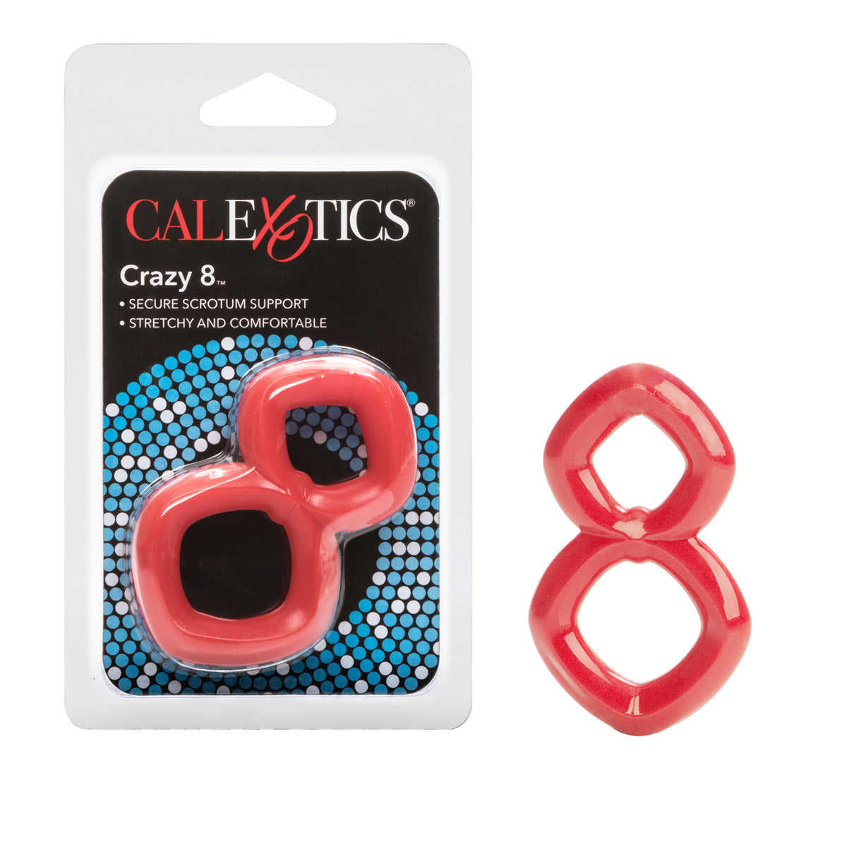 Crazy 8 Cock Ring Red