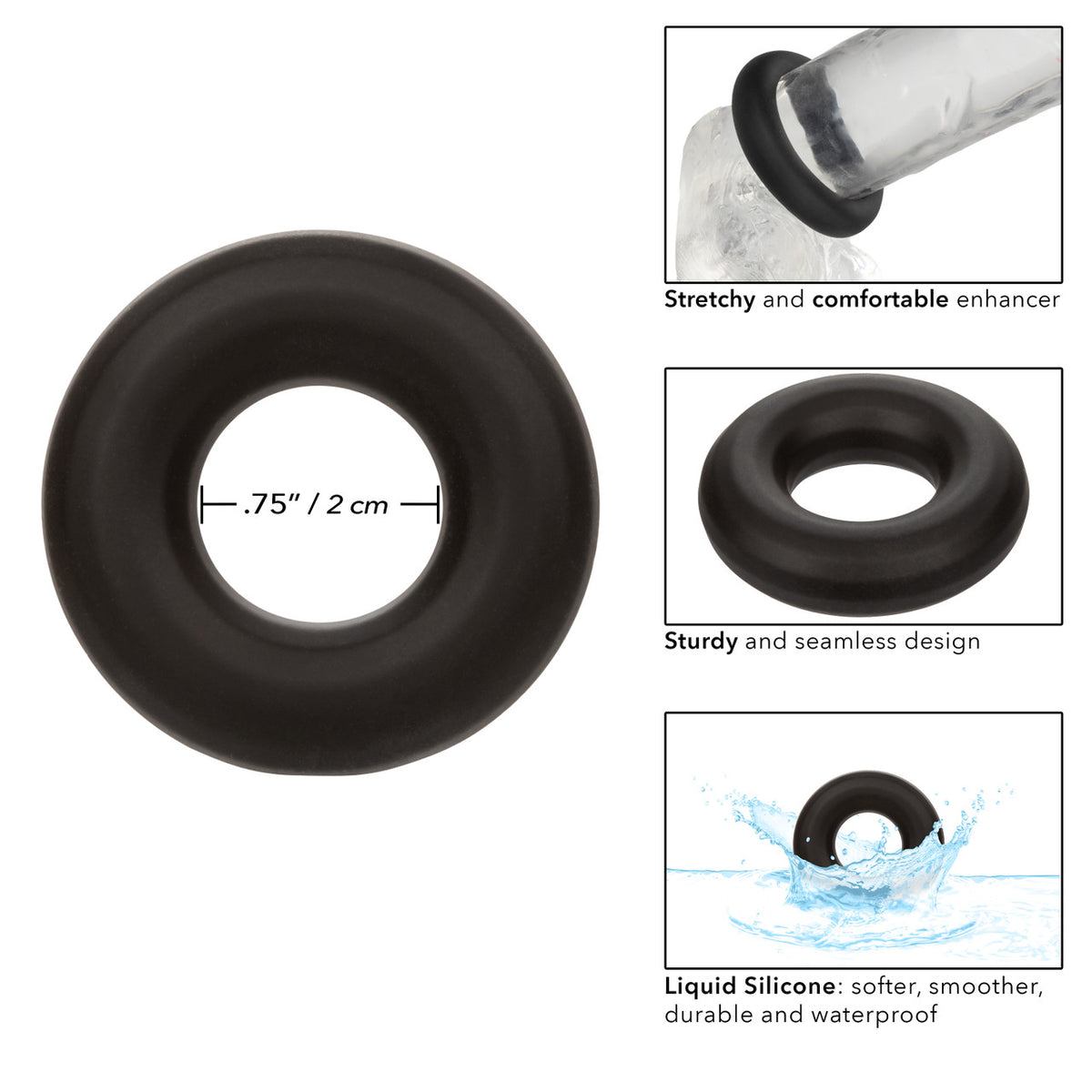 Alpha Prolong Medium Ring Black