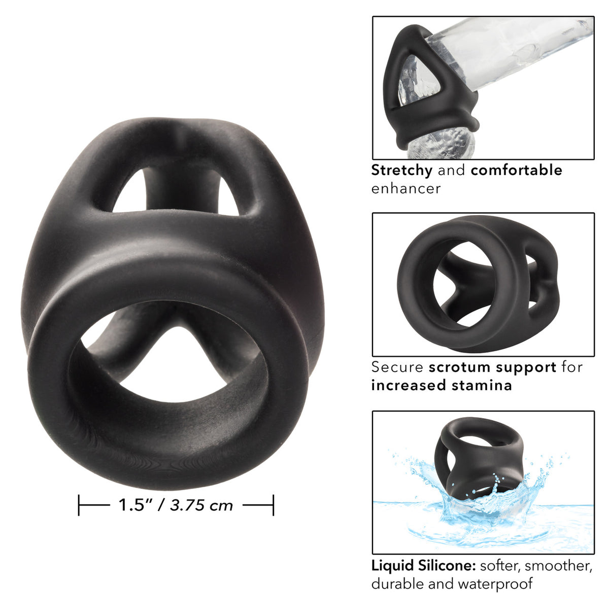 Alpha Liquid Silicone Dual Cage Ring