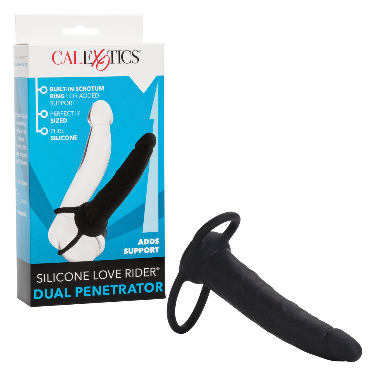 Silicone Love Ride Dual Penetrator Black