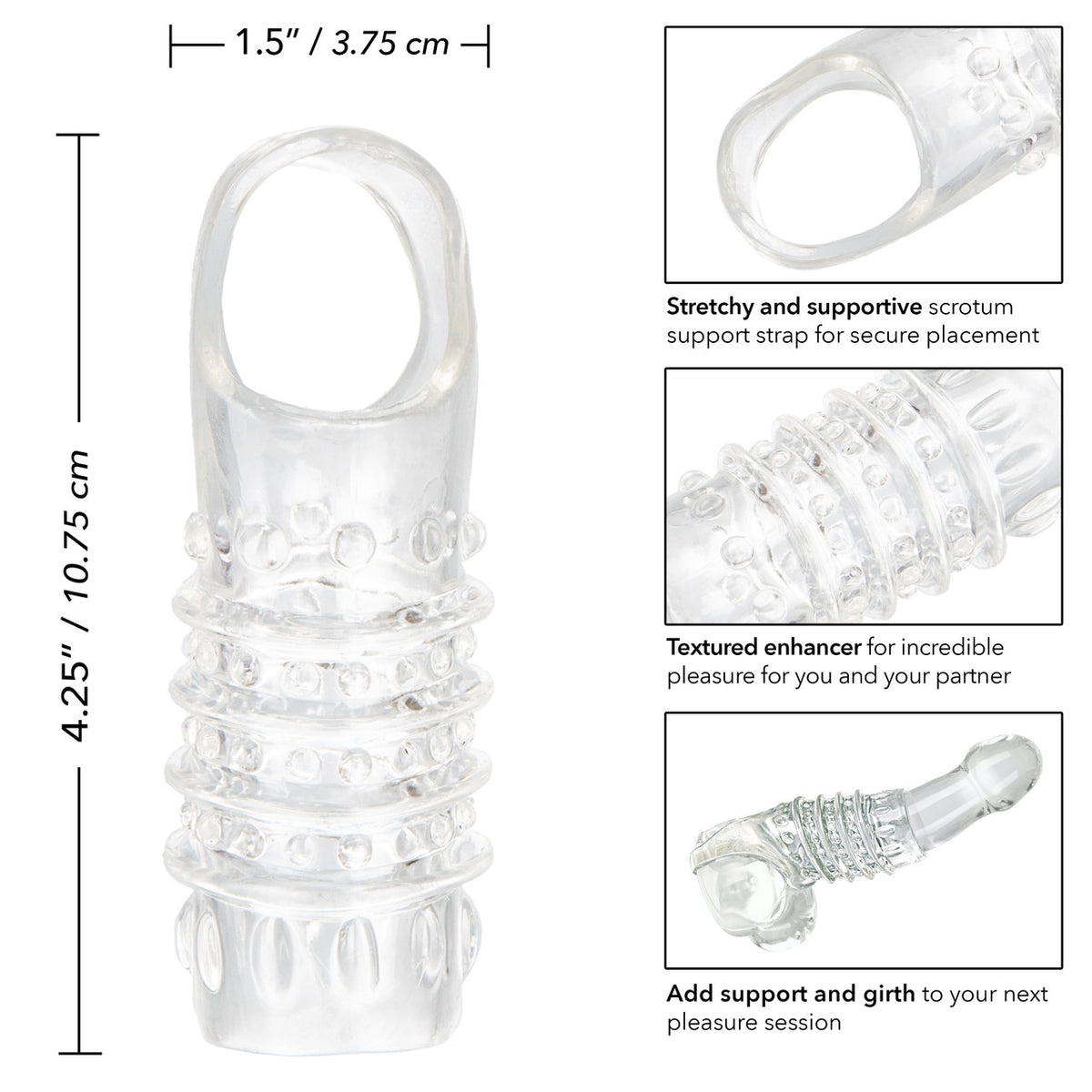 Stimulation Enhancer Sleeve Clear
