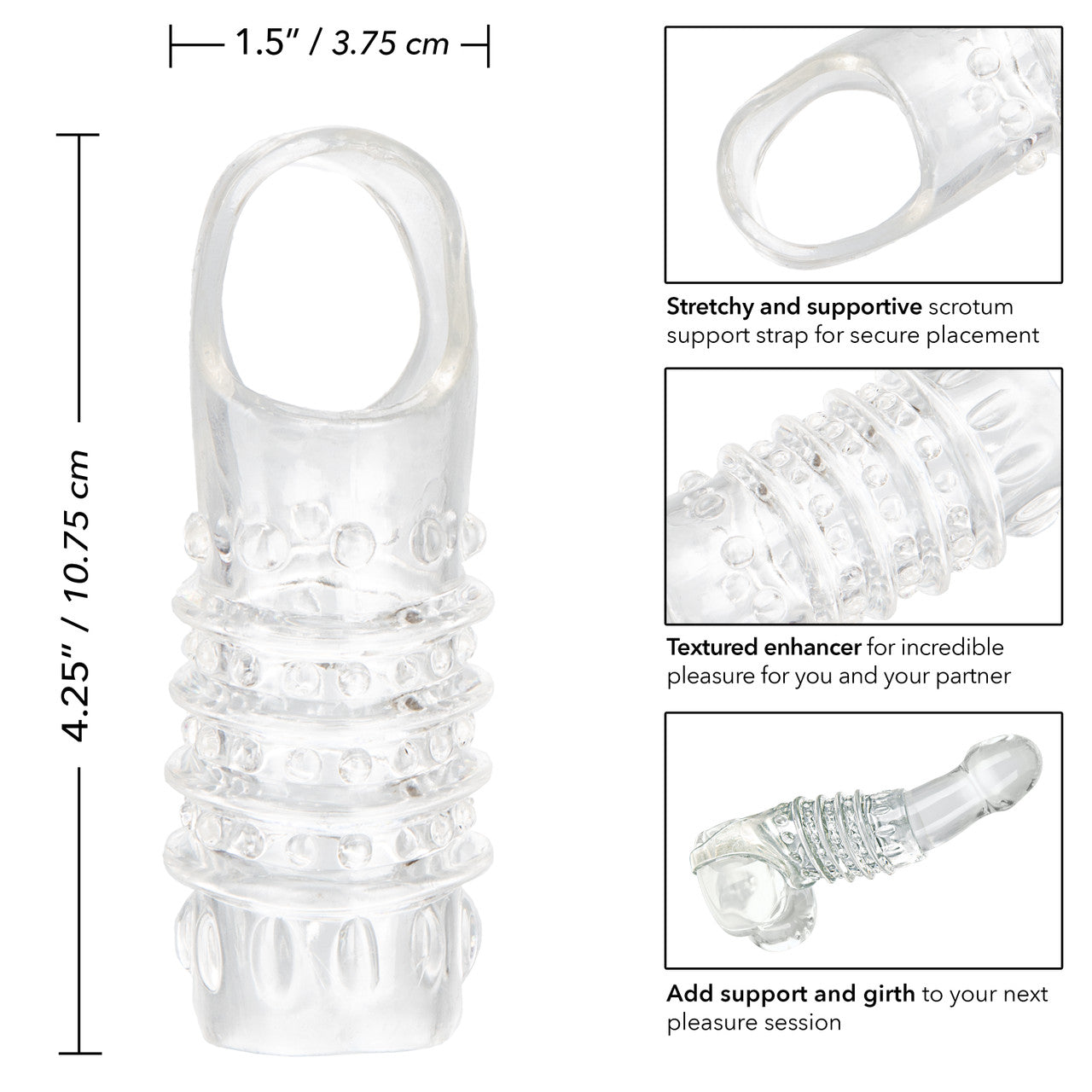 Stimulation Enhancer Sleeve Clear