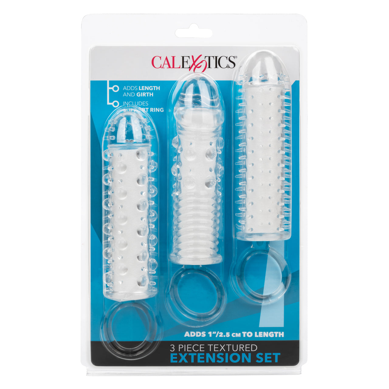 Textured Extension Set 3pc Clear