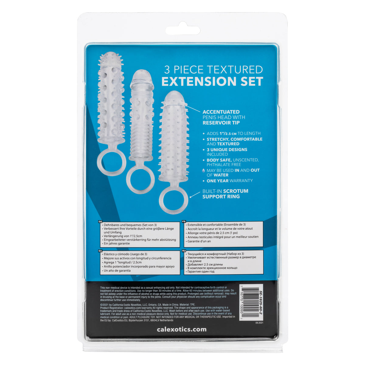 Textured Extension Set 3pc Clear